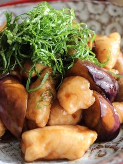 なすと鶏ささみの梅ポン酢炒め-レシピのメイン写真