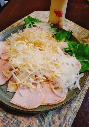 ハムと玉ねぎのオードブル～マヨぽんわさび-レシピのメイン写真