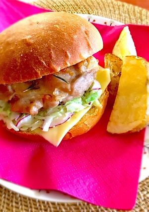 手づくりハンバーガー☆ハーブチキンサンド-レシピのメイン写真