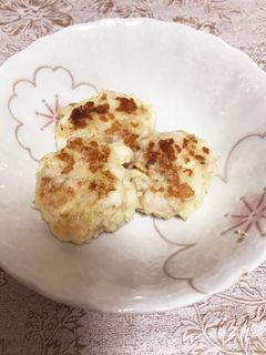 1歳離乳食☆はんぺんと鶏ひき肉のおやき-レシピのメイン写真