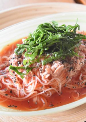 トマトジュースでツナそうめん-レシピのメイン写真