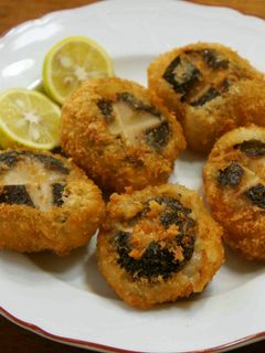 椎茸の肉詰めフライ-レシピのメイン写真
