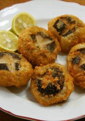 椎茸の肉詰めフライ-レシピのメイン写真