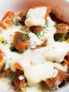 かぼちゃとコロッケのミートチーズ焼き-レシピのメイン写真
