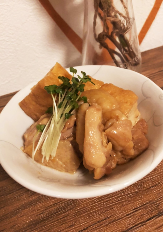 市販タレで時短♡厚揚げと鶏肉の生姜風煮物-レシピのメイン写真