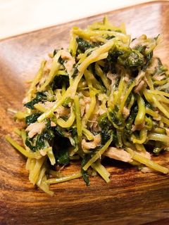 豆苗とツナの炒め物-レシピのメイン写真