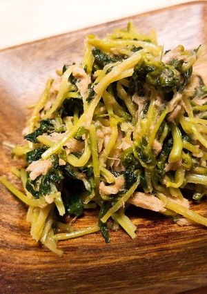 豆苗とツナの炒め物-レシピのメイン写真