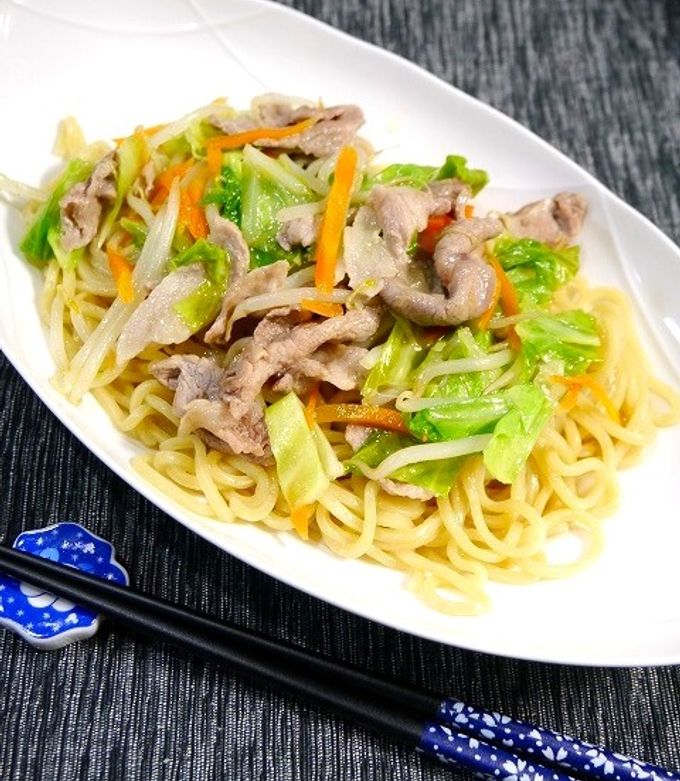 簡単！汁なし☆焼きラーメン-レシピのメイン写真