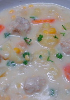 軟骨入り鶏肉団子入りクリームシチュー-レシピのメイン写真