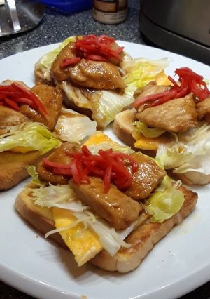 食パンにチキン照り焼き!簡単に美味しい~-レシピのメイン写真