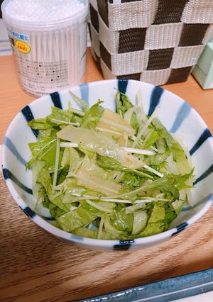 水菜とたくあんのサラダ-レシピのメイン写真
