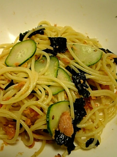 梅&サケの和風パスタ-レシピのメイン写真
