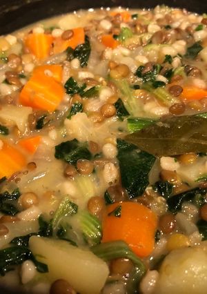 もち麦とレンズ豆の野菜煮込み-レシピのメイン写真