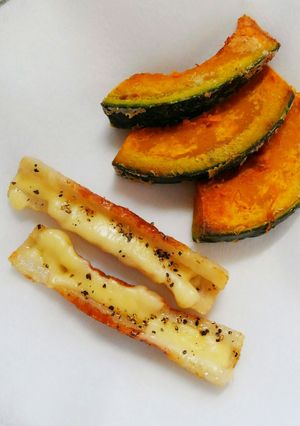 お弁当に簡単!かぼちゃ揚げ&ちくわチーズ-レシピのメイン写真