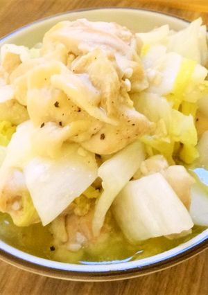白菜と鶏の塩麹炒め-レシピのメイン写真