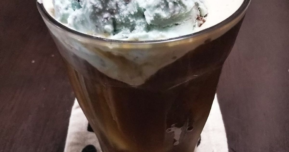 チョコミント珈琲フロート by ノドアメイカガ 【クックパッド】 簡単