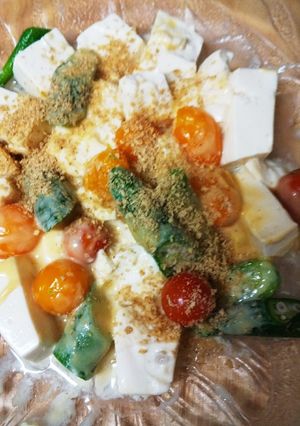 豆腐とオクラのホットサラダ-レシピのメイン写真