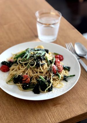 ほうれん草と塩昆布の超簡単パスタ-レシピのメイン写真