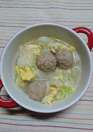 肉団子とキャベツのスープ煮込み-レシピのメイン写真