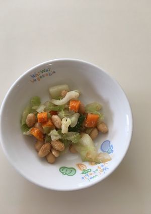【保育園給食】簡単☆大豆と野菜のごま和え-レシピのメイン写真