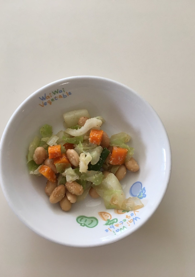【保育園給食】簡単☆大豆と野菜のごま和え-レシピのメイン写真
