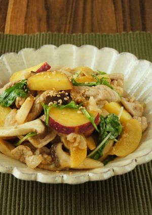 豚肉と秋野菜さっぱりオイスターソース炒め-レシピのメイン写真