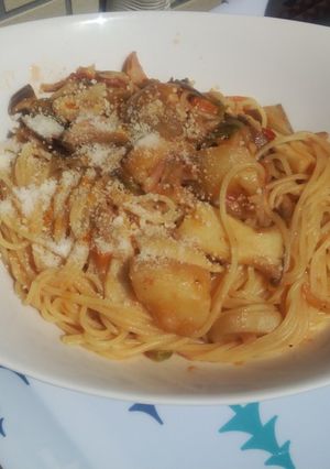 ラタトゥイユ活用トマトクリームパスタ!-レシピのメイン写真