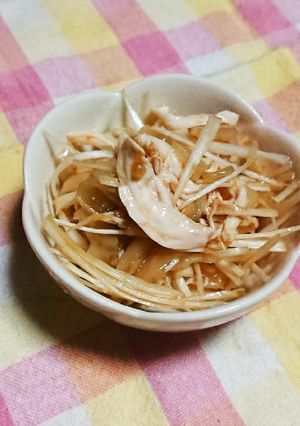 つまみに最高！鶏ササミのザーサイ和え-レシピのメイン写真