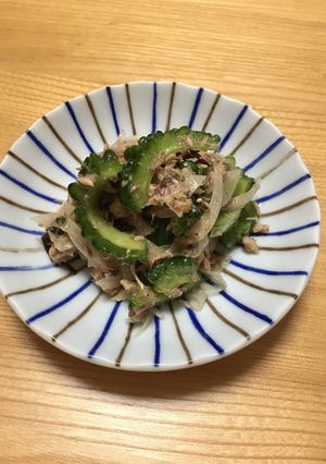 ゴーヤのサラダ♡サバ缶と塩昆布入り♪-レシピのメイン写真