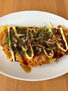 キャベツと油揚げのお好み焼き風オムレツ-レシピのメイン写真