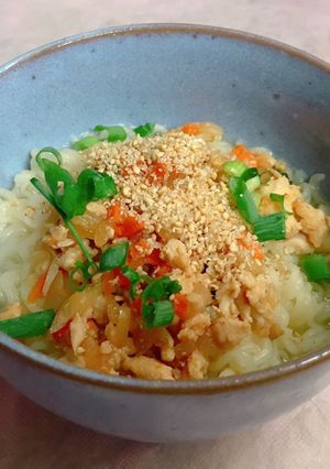 インスタントラーメンでガパオラーメン？-レシピのメイン写真