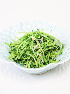 豆苗とじゃこのにんにく炒め-レシピのメイン写真
