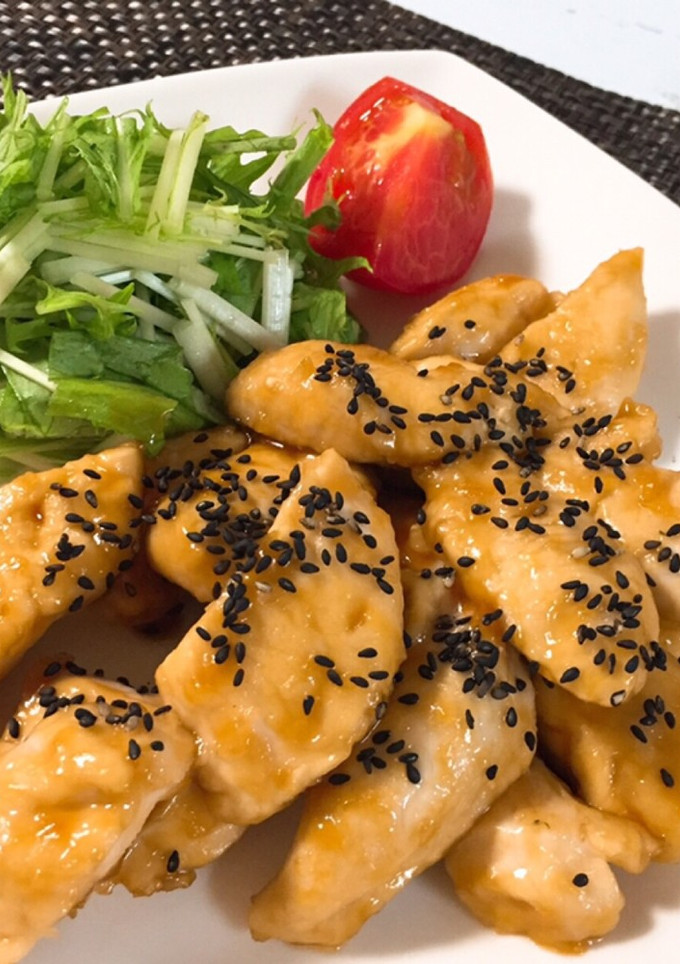 ササミの甘辛炒め-レシピのメイン写真