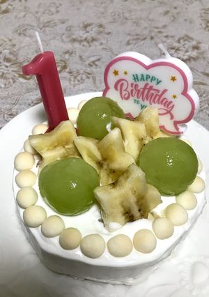 食パンで簡単♪一歳バースデーケーキ-レシピのメイン写真