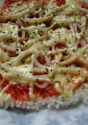 レンジで♪ごはんピザ-レシピのメイン写真