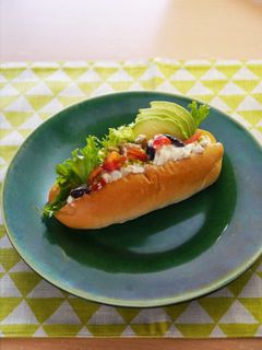 ツナと三種豆のオープンサンド-レシピのメイン写真