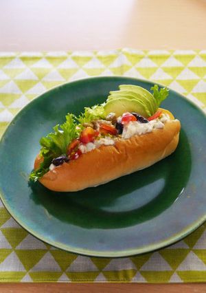 ツナと三種豆のオープンサンド-レシピのメイン写真