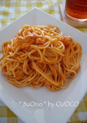 *マンマ直伝*蟹トマトクリームパスタ-レシピのメイン写真