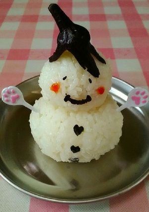雪だるまのおにぎり-レシピのメイン写真