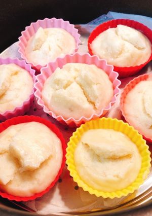 必ずふわふわ！シンプルバナナ米粉蒸しパン-レシピのメイン写真