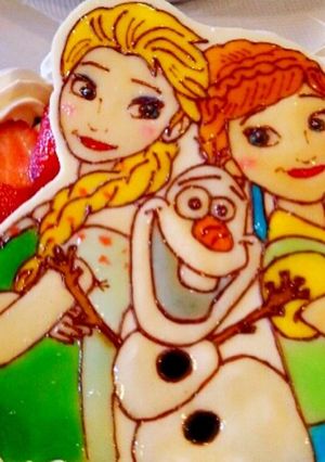 ツヤツヤ♪アナと雪の女王チョコプレート-レシピのメイン写真
