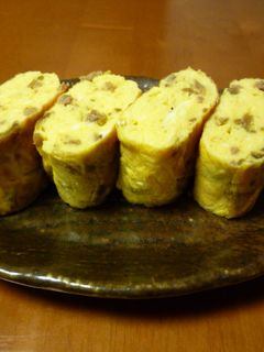 ザーサイ入り肉そぼろ入り♪たまご焼き-レシピのメイン写真