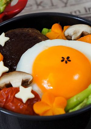 ロコモコ丼弁当-レシピのメイン写真