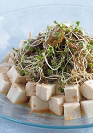 スプラウトともずくの豆腐サラダ-レシピのメイン写真