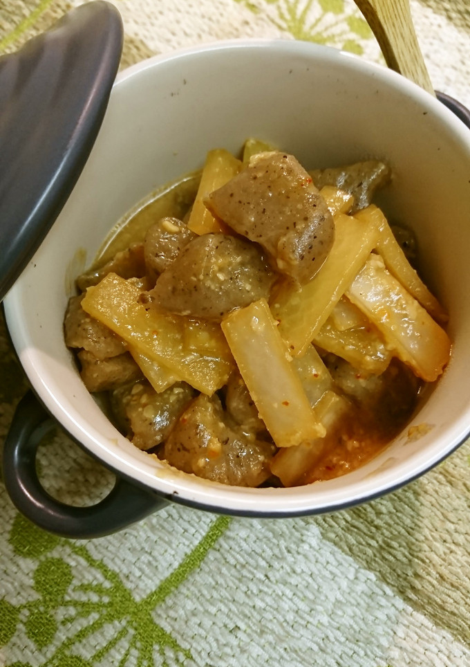 こんにゃくと大根皮の辛味噌炒め煮-レシピのメイン写真