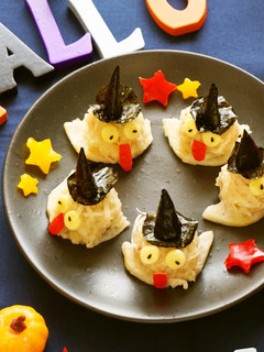 ハロウィンに♪れんこんおばけ焼売-レシピのメイン写真
