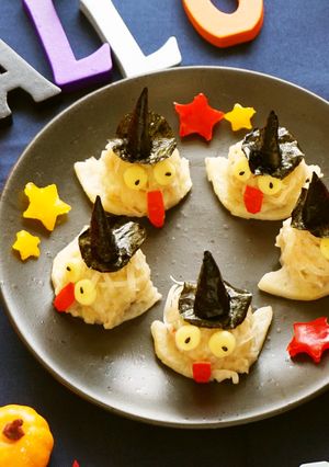 ハロウィンに♪れんこんおばけ焼売-レシピのメイン写真