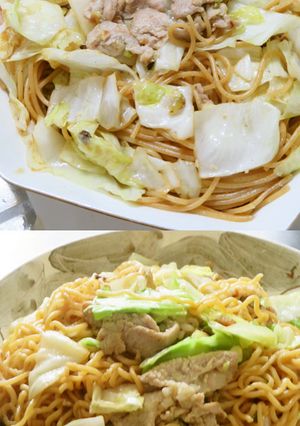 全粒粉パスタで豚肉キャベツの塩麹焼きそば-レシピのメイン写真