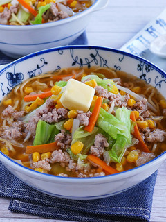 ひき肉を使った味噌バター煮込みラーメン-レシピのメイン写真