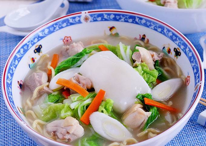 餅入り鶏塩ちゃんこ風煮込みラーメン by 永谷園 【クックパッド】 簡単おいしいみんなのレシピが392万品